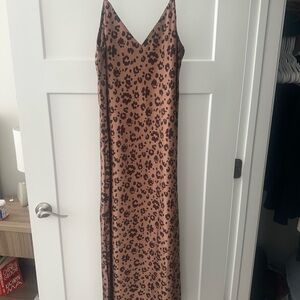 a new day Brown Animal Print Maxi Dress